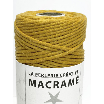 100 m, corde coton 3mm, moutarde. 1 bobine