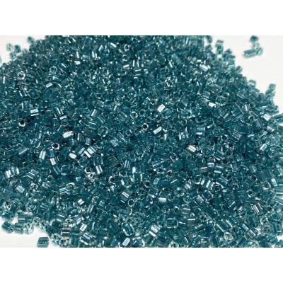3 mm, env. 30 g tubes hexagonaux, turquoise