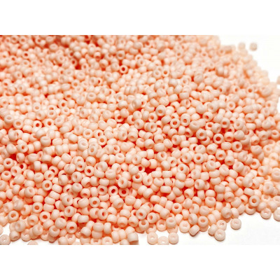 5 g Miyuki seed beads 11/0, rose pâle mat