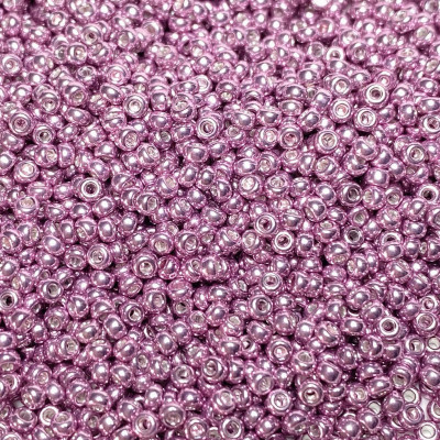 5 g Miyuki seed beads 11/0, rose galvanisé