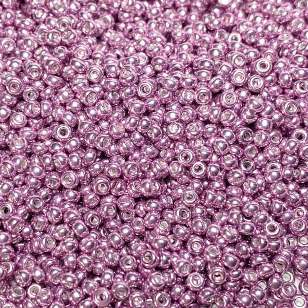 11/0 - 10 g perles Miyuki rocailles, rose galvanisé