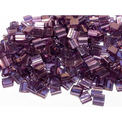 Tila beads, améthyste, 5*5*1,9 mm