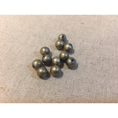 hématite, perle 6 mm, mordoré, à la pièce