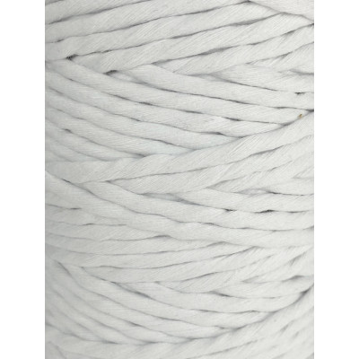 5 mm, coton peigné, bobine de 100 m. Blanc. Recyclé