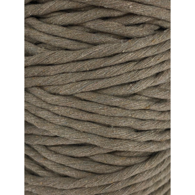 5 mm, coton peigné, bobine de 100 m. Taupe. Recyclé
