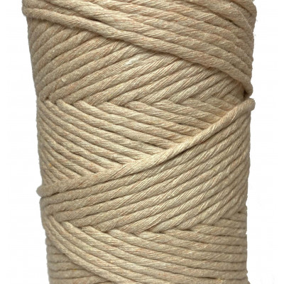 100 m, corde coton 3mm, peigné, Nude