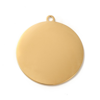 25 mm, acier inoxydable doré. Médaille