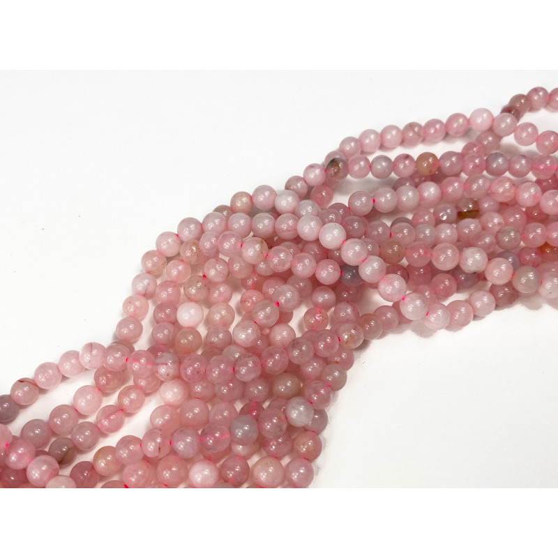 Perle en pierre naturelle - Aigue marine - 4 mm - 40 cm
