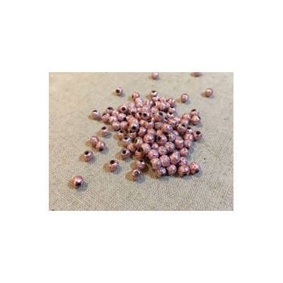 100 perles en résine irrisée, 4 mm.