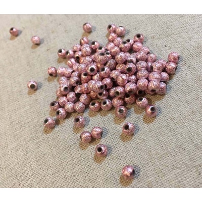 100 perles en résine irrisée, 4 mm.