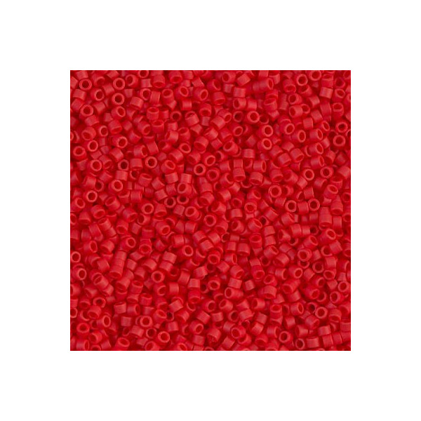 5 g perles Miyuki delica 11/0, rouge mat DB0753