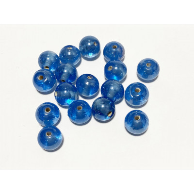 5 boules verre bleu. 10 mm
