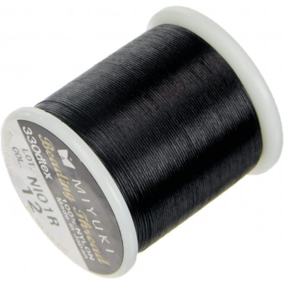 Fil Miyuki, nylon Noir, 50 m