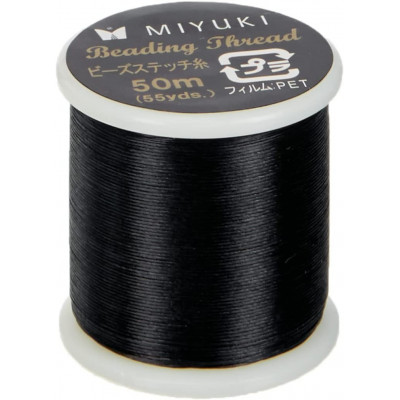 Fil Miyuki, nylon Noir, 50 m