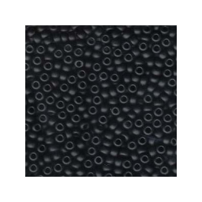 11/0 - 10 g Miyuki rocailles, noir mat