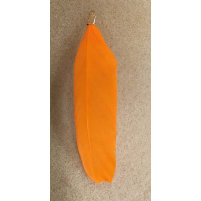 7 cm, Plume colorée, avec embout, orange