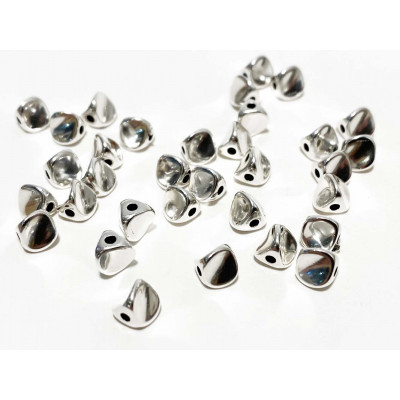 5 mm. 5 Perles twist en zamac. Alliage zinc alluminium