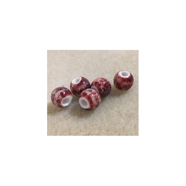 8 mm. Perle boule céramique