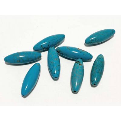 30*10 mm. Olive howlite turquoise