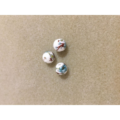 12 mm, perles céramique Fleur