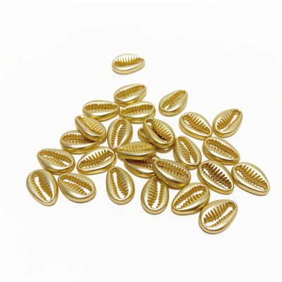 Cauri connecteur alliage doré mat. 12*8 mm.