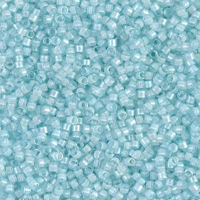 5 g, perles Miyuki delica 11/0, aqua clair. DB0078