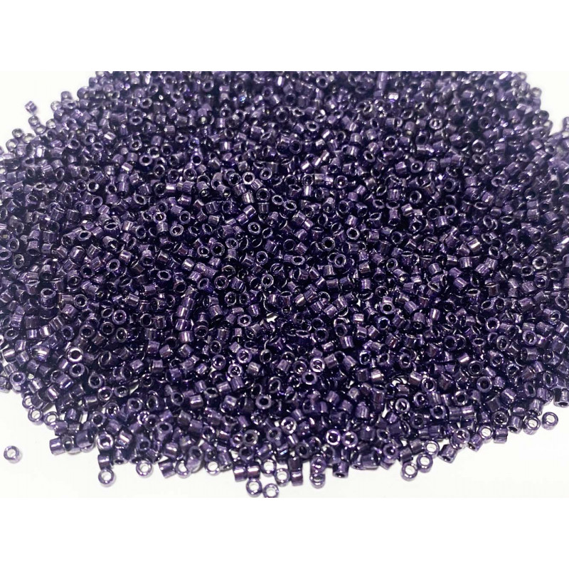 Perles pierre naturelle agate striée 10mm violet foncé