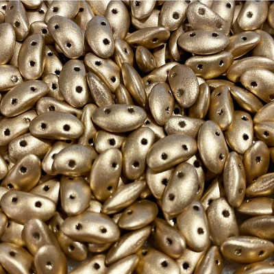50 perles Mobuduo 3*8 mm. Doré. Double trou