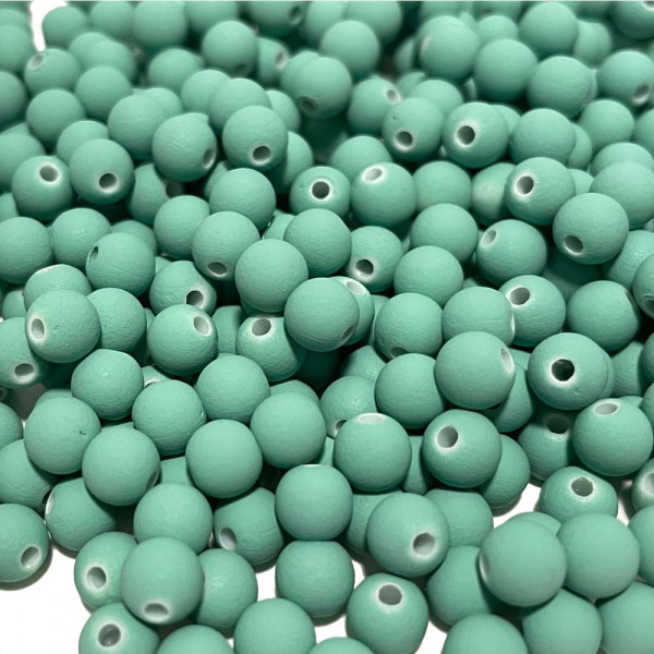 100 perles acrylique turquoise. 5 mm.